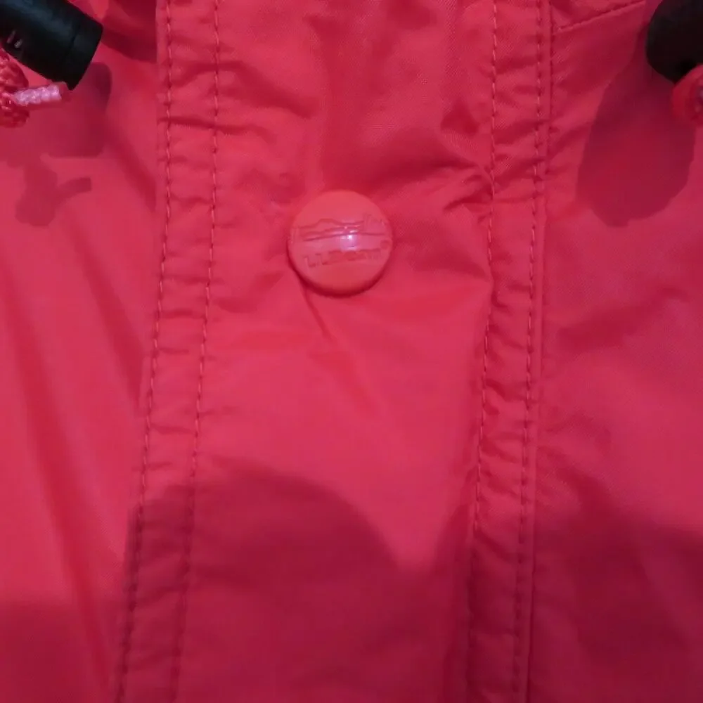 L.L. Bean Mens Sz XXL Red Vintage Nylon Hooded Anorak Pullover Jacket